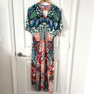 Anthropologie Bl^nk | Tatiana Kaftan Floral Dress Sz O/S Resort